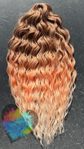 Kate 300 Gram 60 cm - Brun/Fersken Ombre