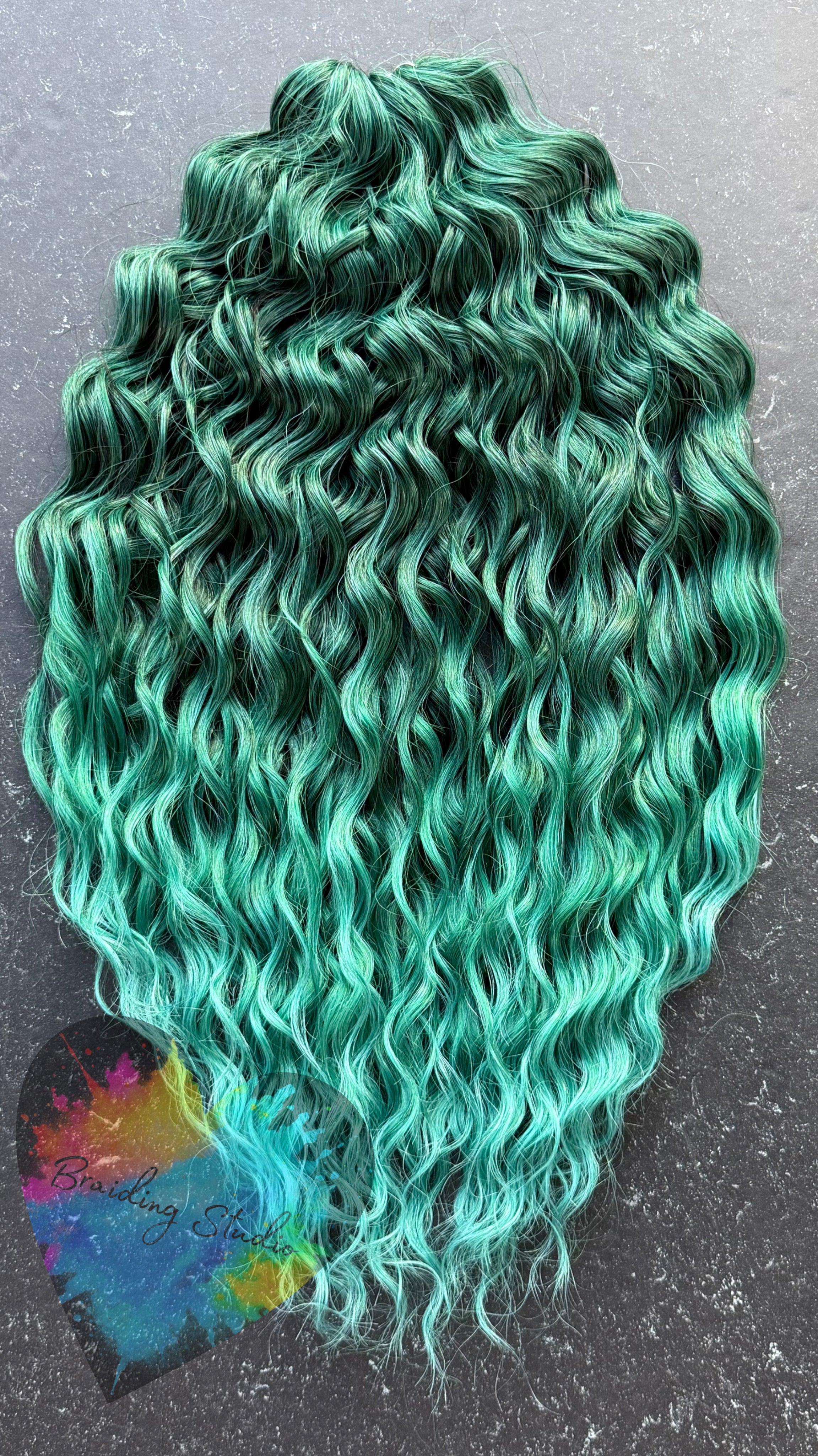 Kate 300 Gram 60 cm - Grøn Ombre