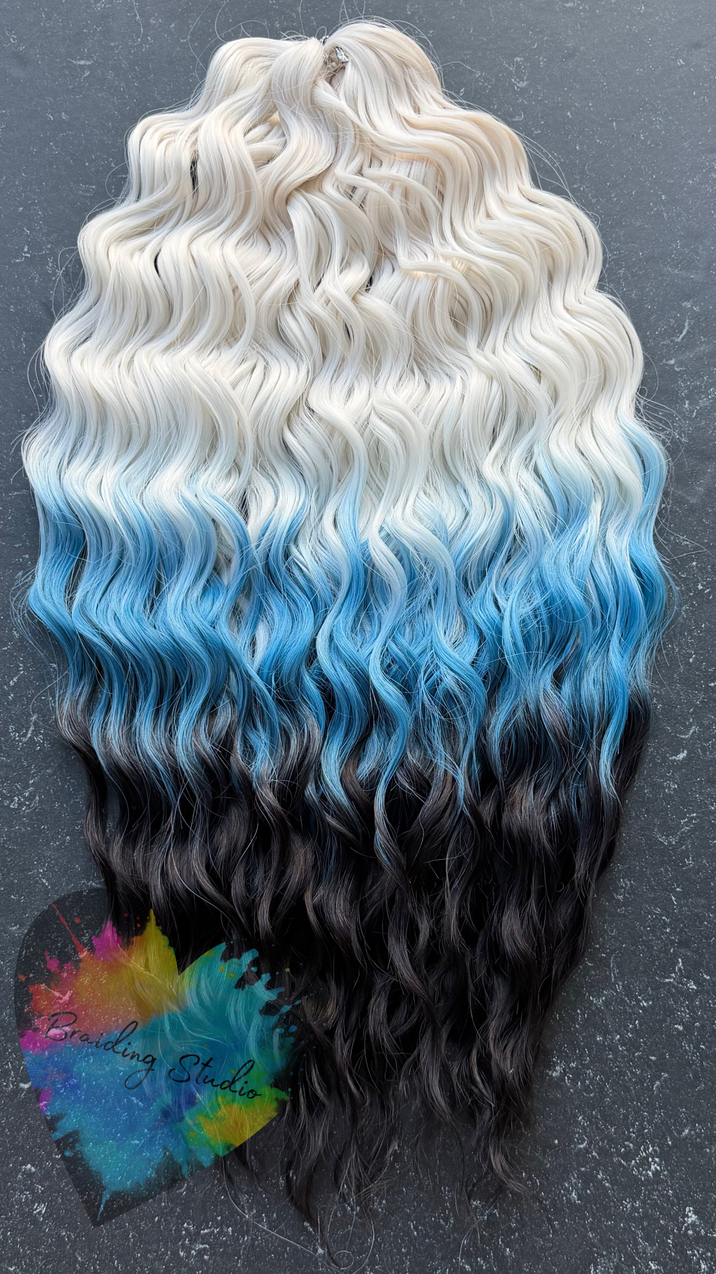 Kate 300 Gram 60 cm - Vinterblå - Ombre