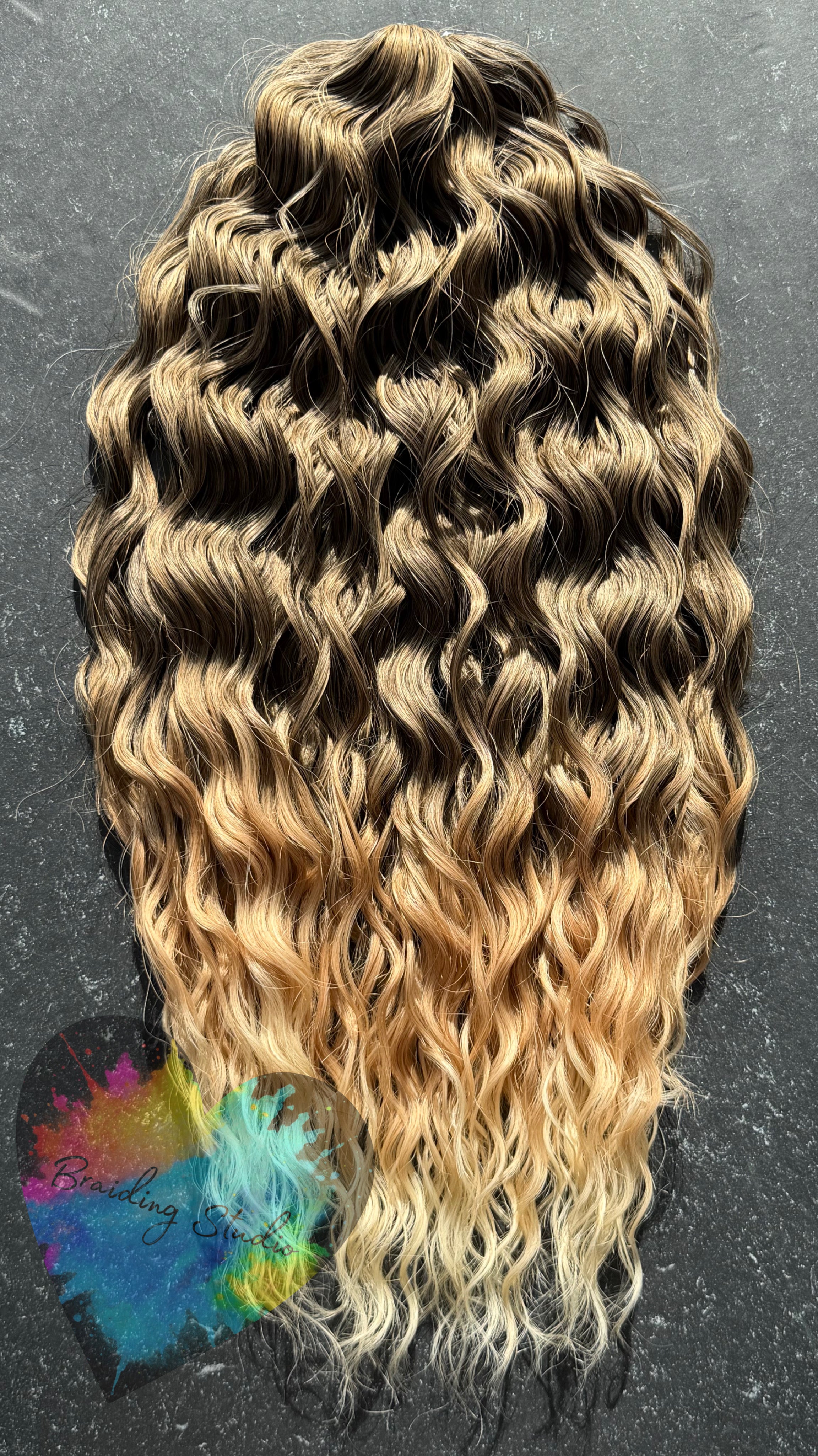 Kate 300 Gram 60 cm - Kastanjebrun - Ombre