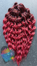 Kate 300 Gram 60 cm - Mørkerød Ombre