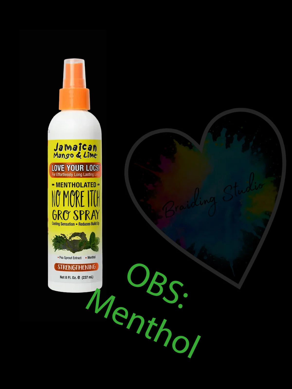 Jamaican Mango & Lime Maximum Relief No More Itch Gro Spray - Menthol 237ml